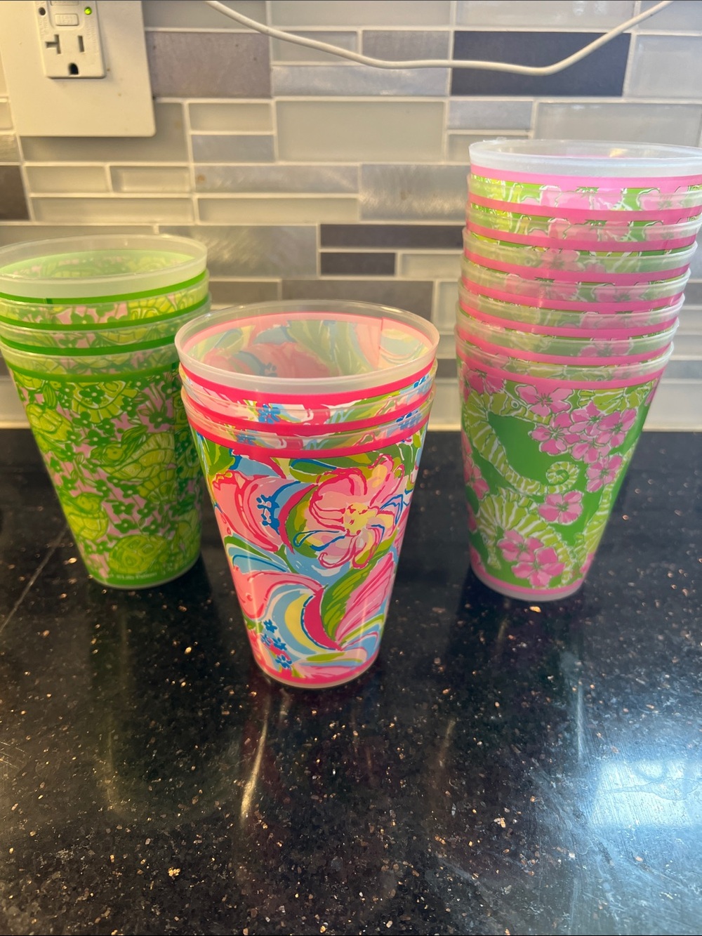 Lilly Pulitzer plastic cups